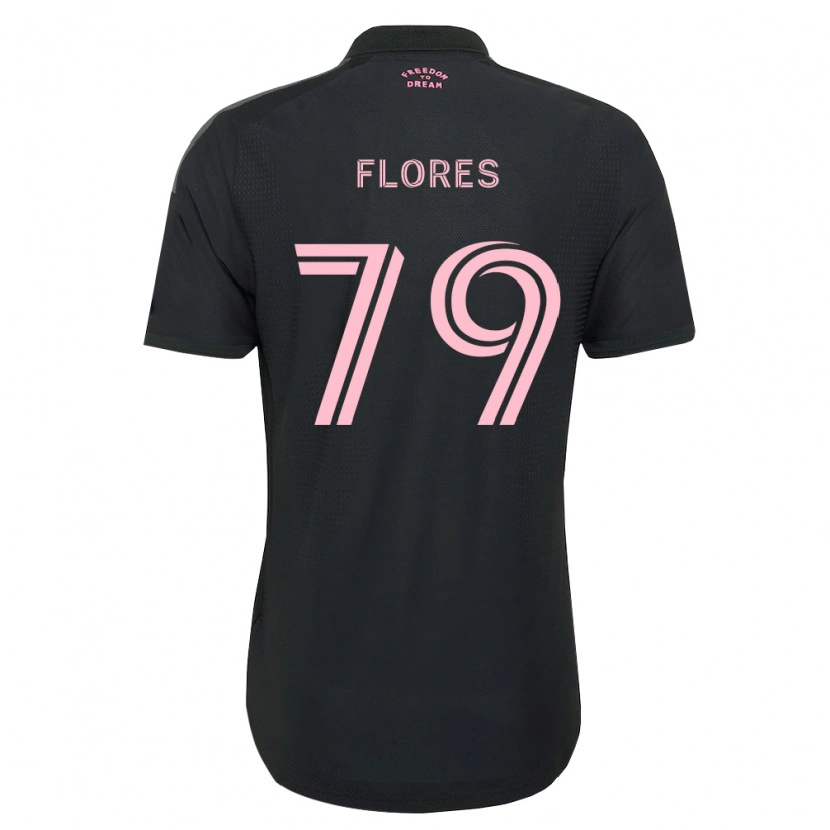 Danxen Børn Alejandro Flores #79 Pink Sort Hvid Udebane Spillertrøjer 2026/27 Trøje T-Shirt