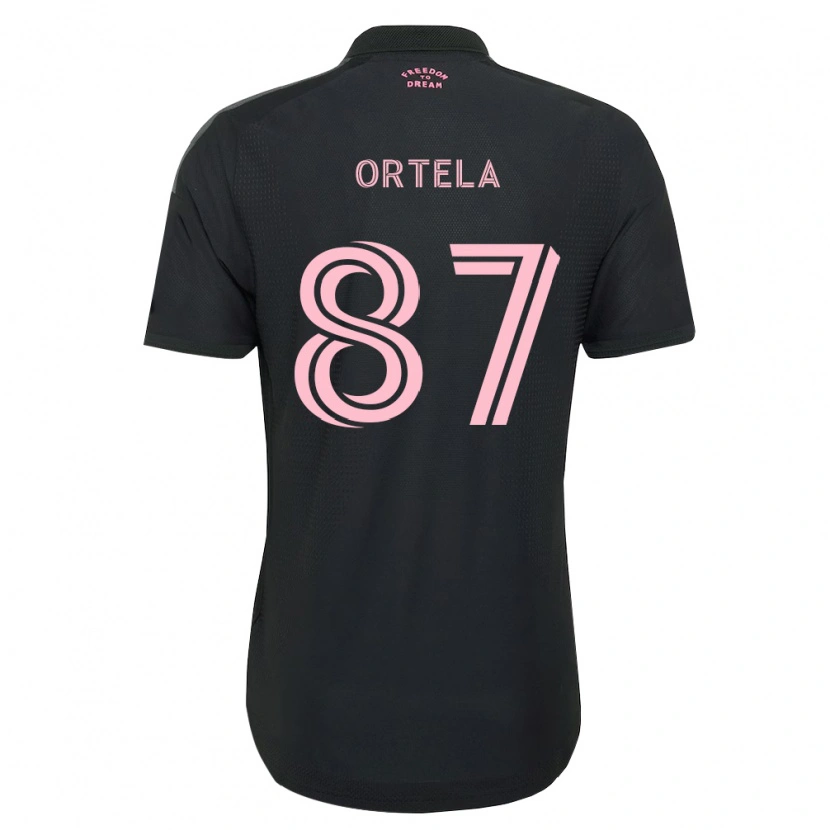 Danxen Børn Jerremy Ortela #87 Pink Sort Hvid Udebane Spillertrøjer 2026/27 Trøje T-Shirt