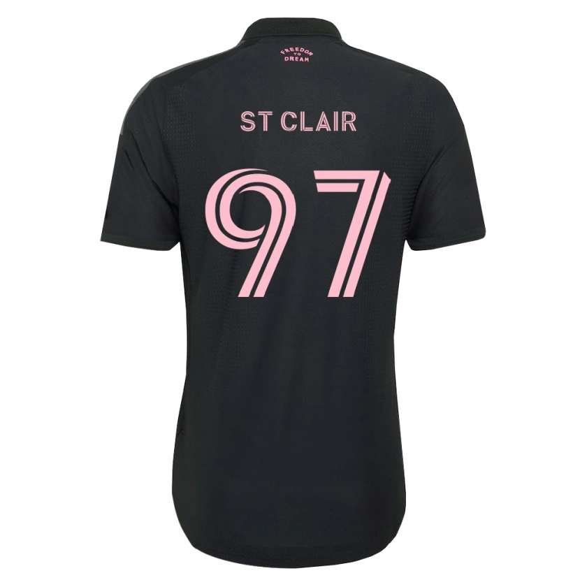Danxen Børn Dayne St. Clair #97 Pink Sort Hvid Udebane Spillertrøjer 2026/27 Trøje T-Shirt