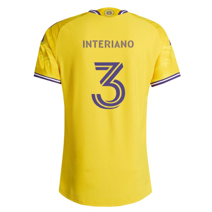 Danxen Børn Jordan Interiano #3 Gul Lilla Udebane Spillertrøjer 2026/27 Trøje T-Shirt
