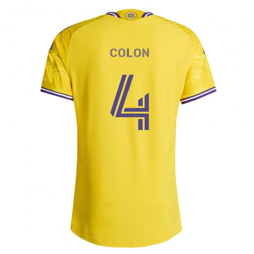 Danxen Børn Xzavier Colon #4 Gul Lilla Udebane Spillertrøjer 2026/27 Trøje T-Shirt