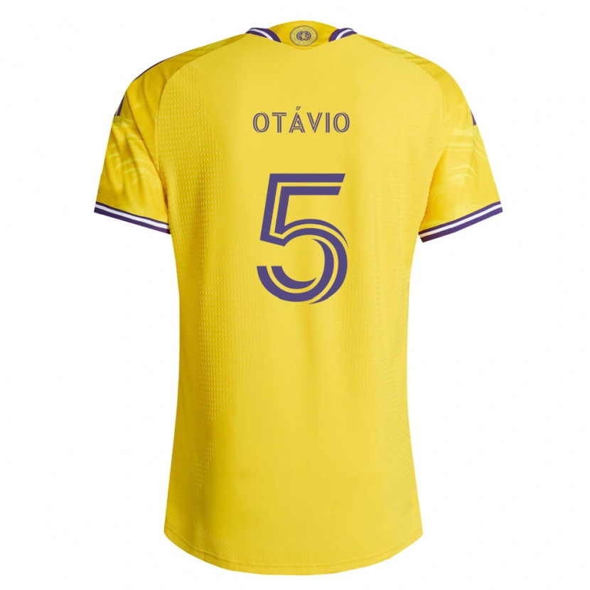Danxen Børn Luis Otávio #5 Gul Lilla Udebane Spillertrøjer 2026/27 Trøje T-Shirt