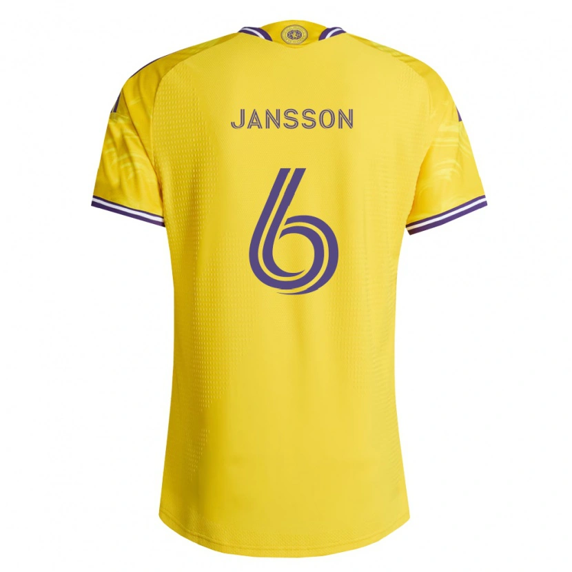 Danxen Børn Robin Jansson #6 Gul Lilla Udebane Spillertrøjer 2026/27 Trøje T-Shirt