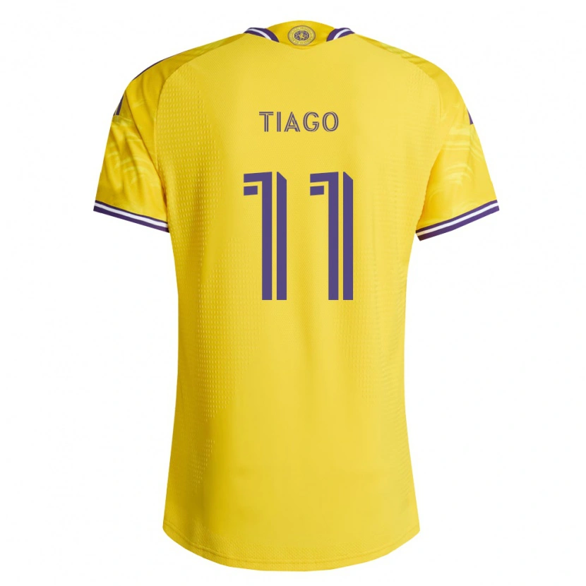 Danxen Børn Tiago Souza De Jesus Carvalho #11 Gul Lilla Udebane Spillertrøjer 2026/27 Trøje T-Shirt