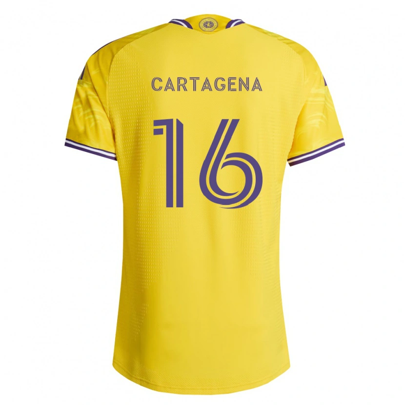 Danxen Børn Wilder Cartagena #16 Gul Lilla Udebane Spillertrøjer 2026/27 Trøje T-Shirt