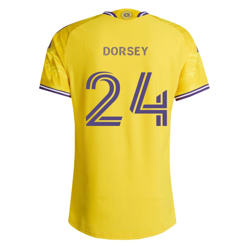 Danxen Børn Griffin Dorsey #24 Gul Lilla Udebane Spillertrøjer 2026/27 Trøje T-Shirt