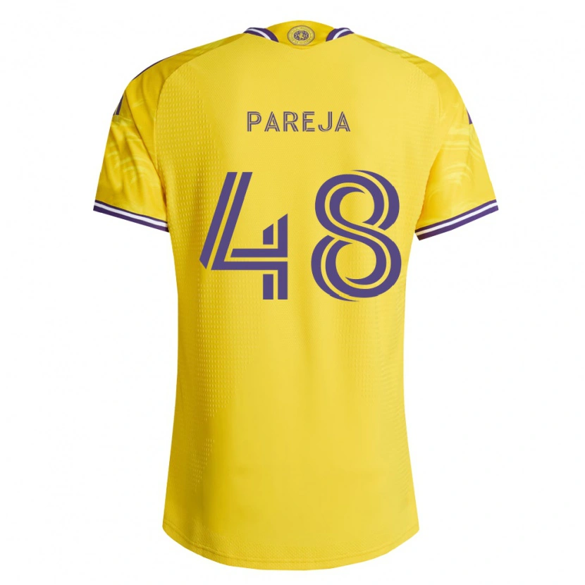 Danxen Børn Diego Pareja #48 Gul Lilla Udebane Spillertrøjer 2026/27 Trøje T-Shirt