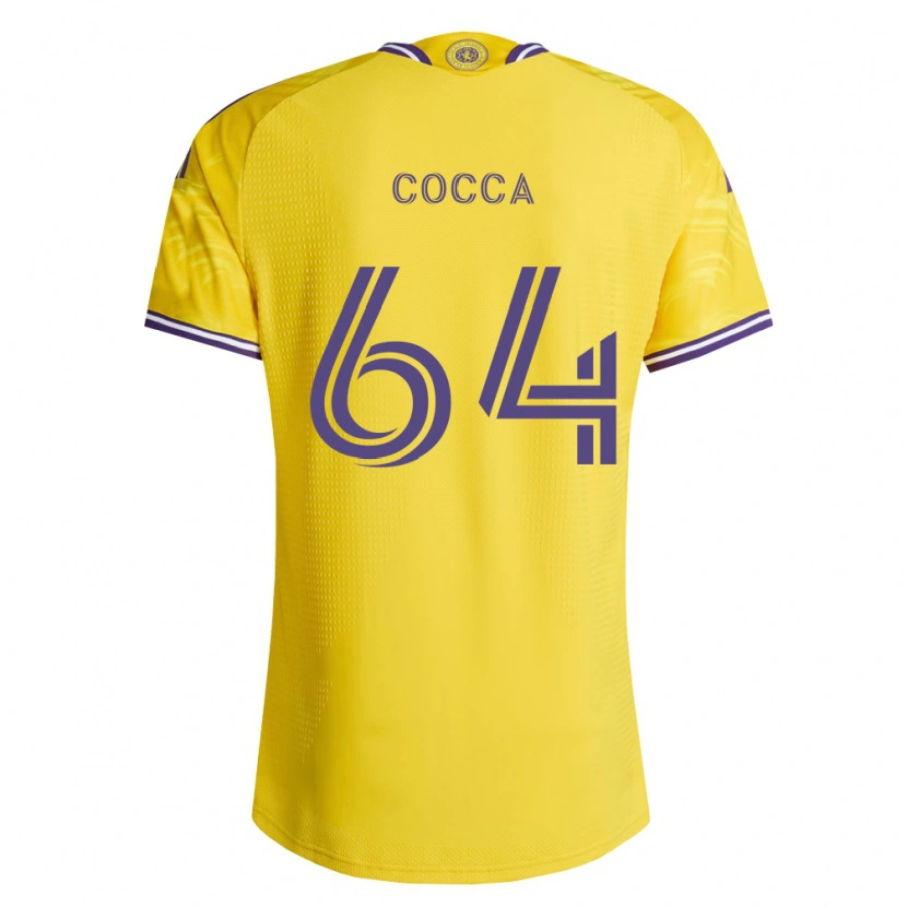 Danxen Børn Manuel Cocca #64 Gul Lilla Udebane Spillertrøjer 2026/27 Trøje T-Shirt