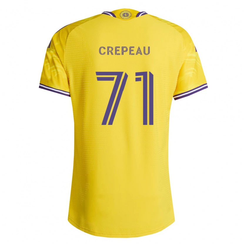 Danxen Børn Maxime Crépeau #71 Gul Lilla Udebane Spillertrøjer 2026/27 Trøje T-Shirt