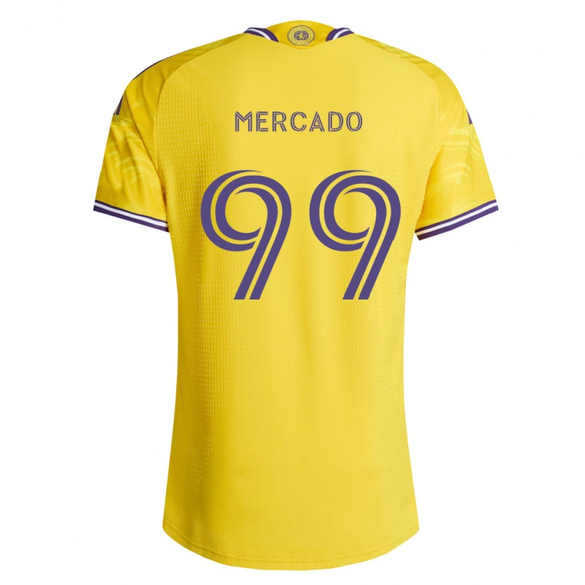 Danxen Børn Carlos Mercado #99 Gul Lilla Udebane Spillertrøjer 2026/27 Trøje T-Shirt