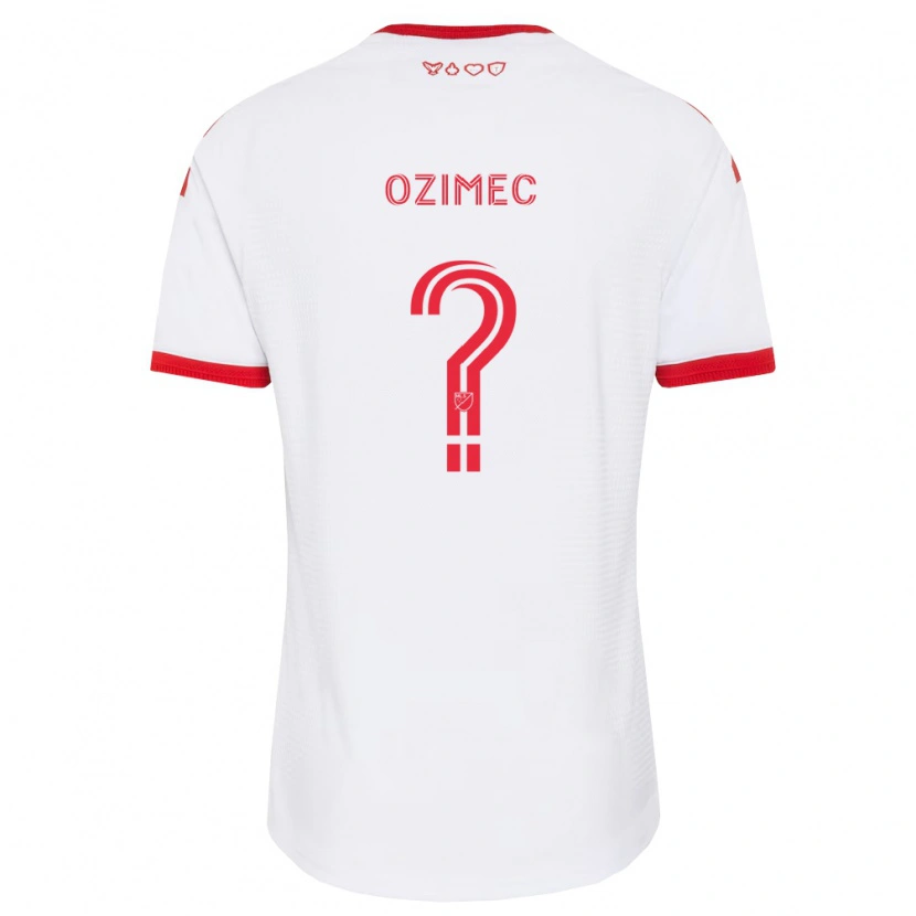 Danxen Børn Lucas Ozimec #0 Hvid Rød Sort Udebane Spillertrøjer 2026/27 Trøje T-Shirt