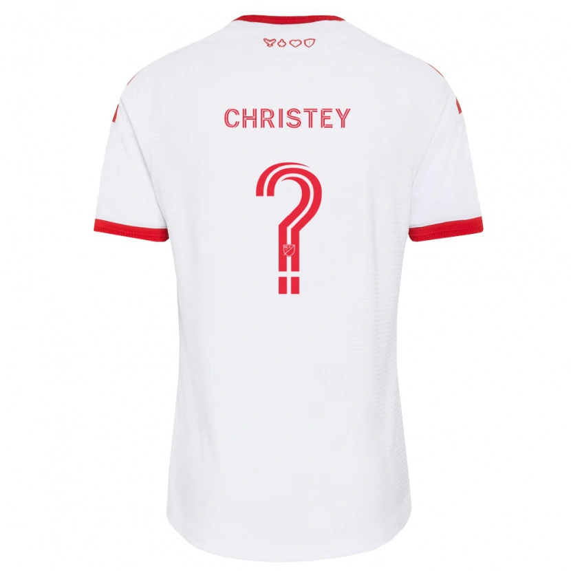 Danxen Børn Quentin Christey #0 Hvid Rød Sort Udebane Spillertrøjer 2026/27 Trøje T-Shirt