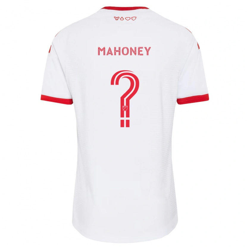 Danxen Børn Adrian Mahoney #0 Hvid Rød Sort Udebane Spillertrøjer 2026/27 Trøje T-Shirt