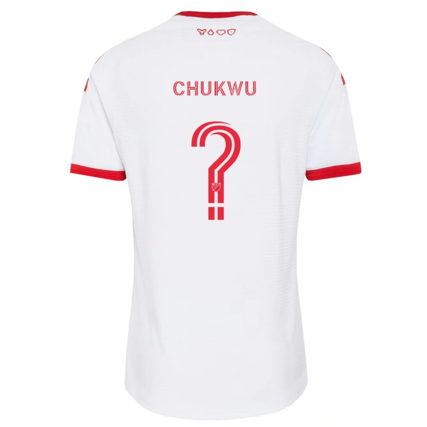 Danxen Børn Robert Chukwu #0 Hvid Rød Sort Udebane Spillertrøjer 2026/27 Trøje T-Shirt