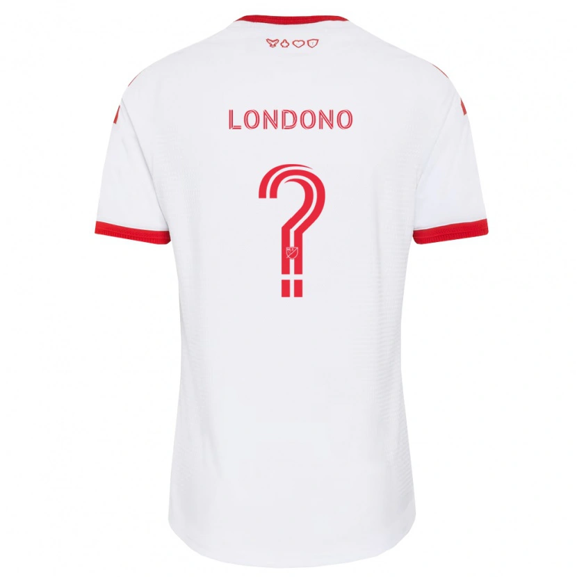 Danxen Børn Tyler Londono #0 Hvid Rød Sort Udebane Spillertrøjer 2026/27 Trøje T-Shirt