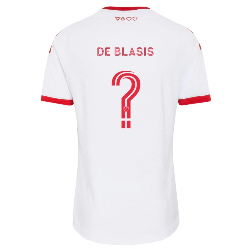 Danxen Børn Noah De Blasis #0 Hvid Rød Sort Udebane Spillertrøjer 2026/27 Trøje T-Shirt