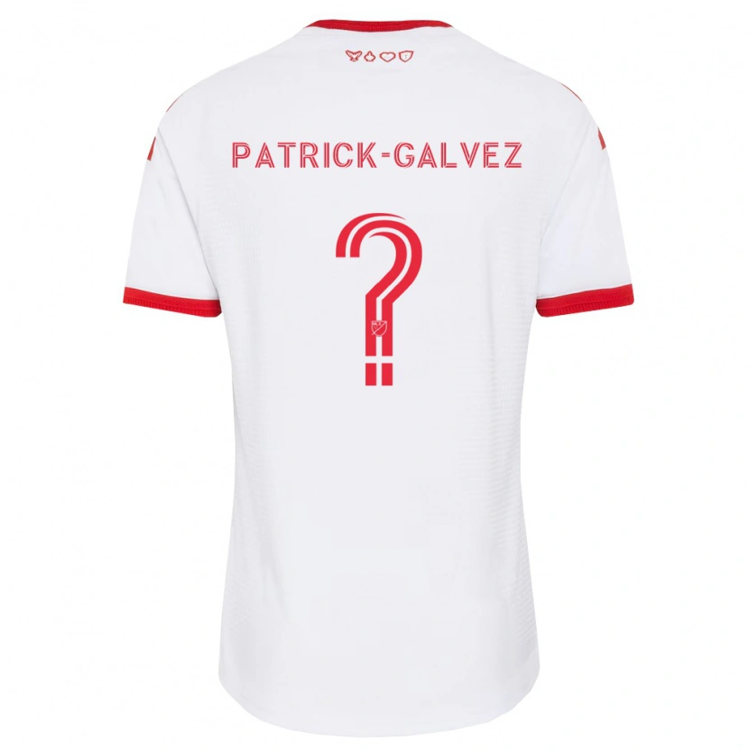 Danxen Børn Pablo Patrick-Galvez #0 Hvid Rød Sort Udebane Spillertrøjer 2026/27 Trøje T-Shirt