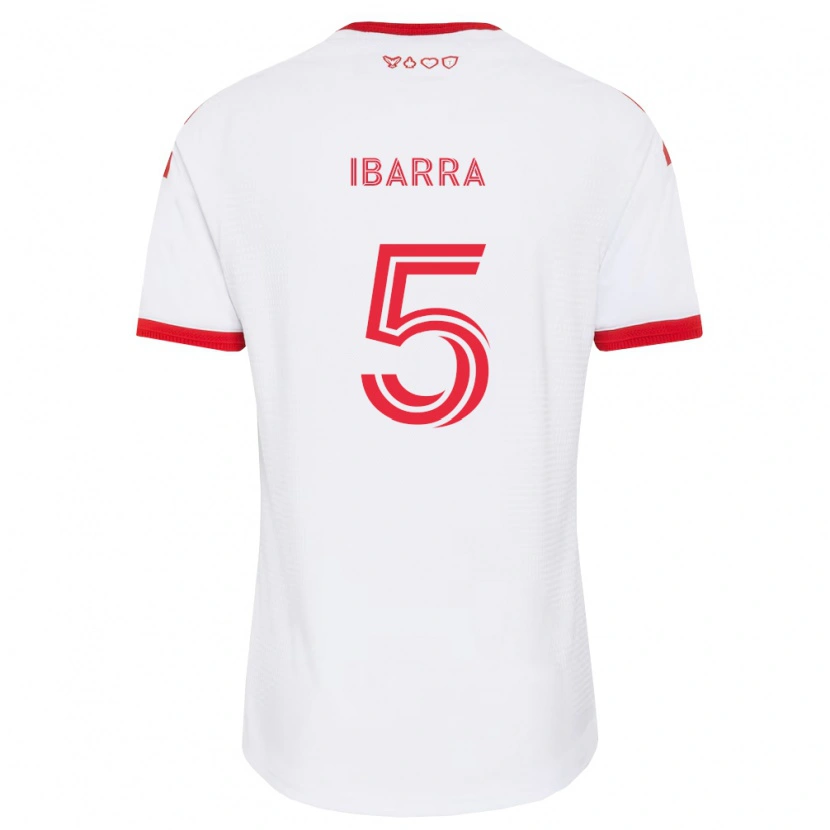 Danxen Børn Franco Ibarra #5 Hvid Rød Sort Udebane Spillertrøjer 2026/27 Trøje T-Shirt