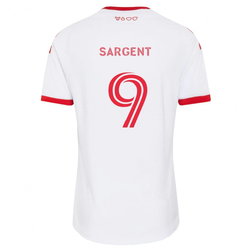 Danxen Børn Josh Sargent #9 Hvid Rød Sort Udebane Spillertrøjer 2026/27 Trøje T-Shirt