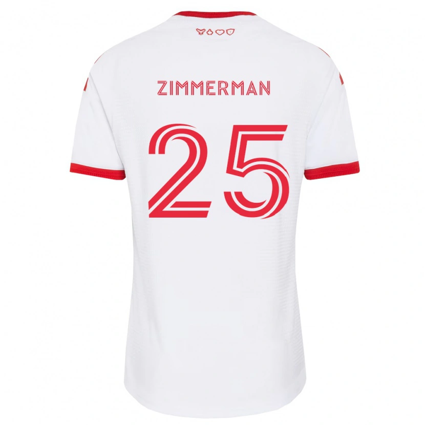 Danxen Børn Walker Zimmerman #25 Hvid Rød Sort Udebane Spillertrøjer 2026/27 Trøje T-Shirt