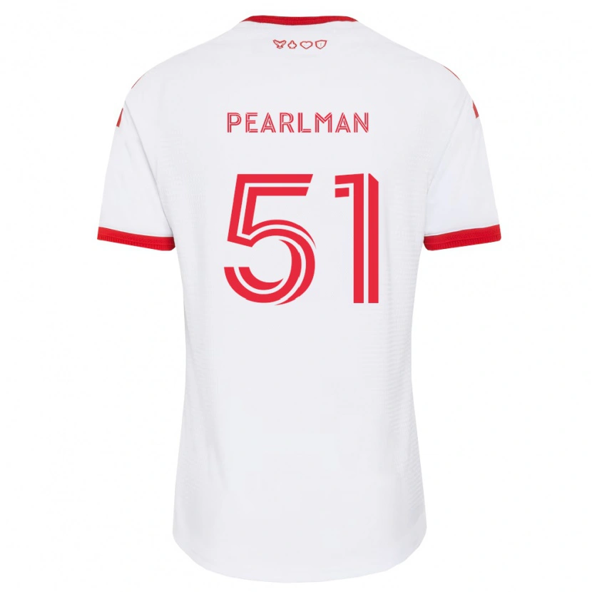 Danxen Børn Adam Pearlman #51 Hvid Rød Sort Udebane Spillertrøjer 2026/27 Trøje T-Shirt