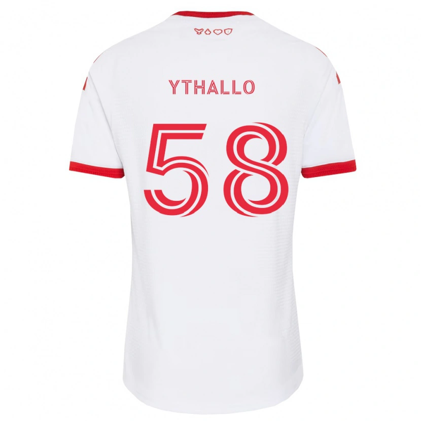 Danxen Børn Ythallo #58 Hvid Rød Sort Udebane Spillertrøjer 2026/27 Trøje T-Shirt