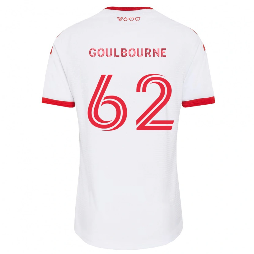 Danxen Børn Rohan Goulbourne #62 Hvid Rød Sort Udebane Spillertrøjer 2026/27 Trøje T-Shirt
