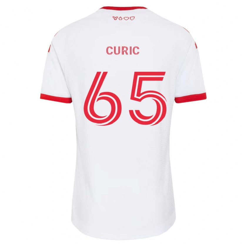 Danxen Børn Antony Curic #65 Hvid Rød Sort Udebane Spillertrøjer 2026/27 Trøje T-Shirt