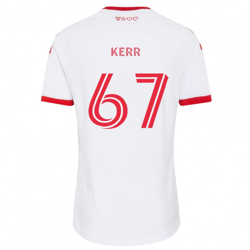 Danxen Børn Kervon Kerr #67 Hvid Rød Sort Udebane Spillertrøjer 2026/27 Trøje T-Shirt