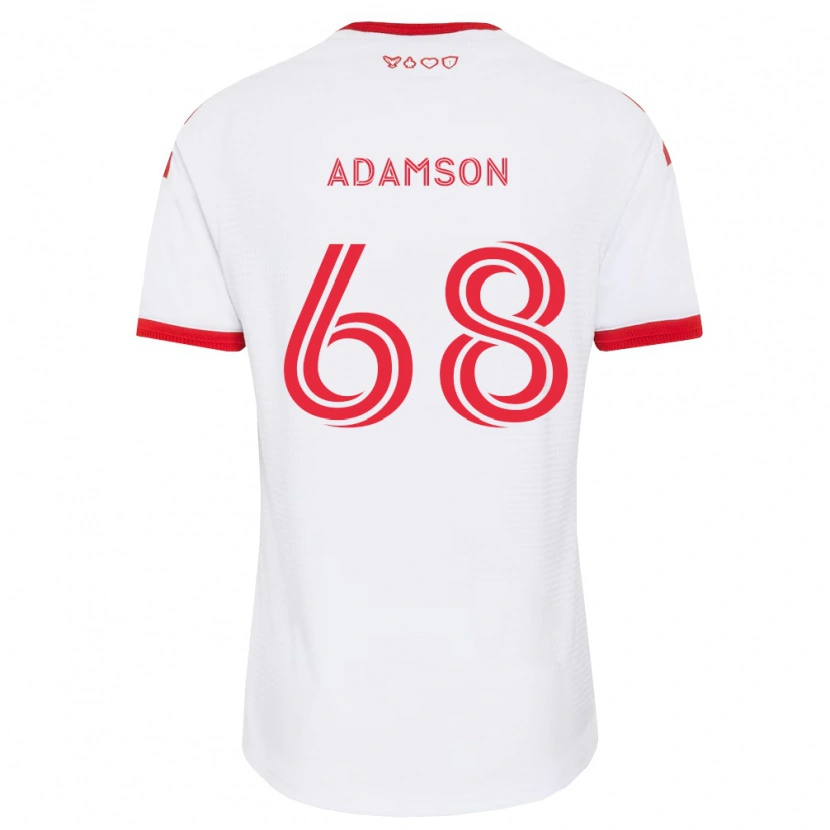 Danxen Børn Demitre Adamson #68 Hvid Rød Sort Udebane Spillertrøjer 2026/27 Trøje T-Shirt