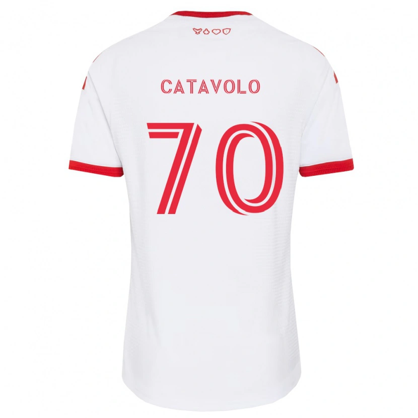 Danxen Børn Matthew Catavolo #70 Hvid Rød Sort Udebane Spillertrøjer 2026/27 Trøje T-Shirt
