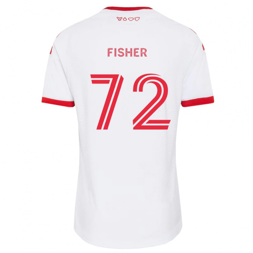 Danxen Børn Mark Fisher #72 Hvid Rød Sort Udebane Spillertrøjer 2026/27 Trøje T-Shirt