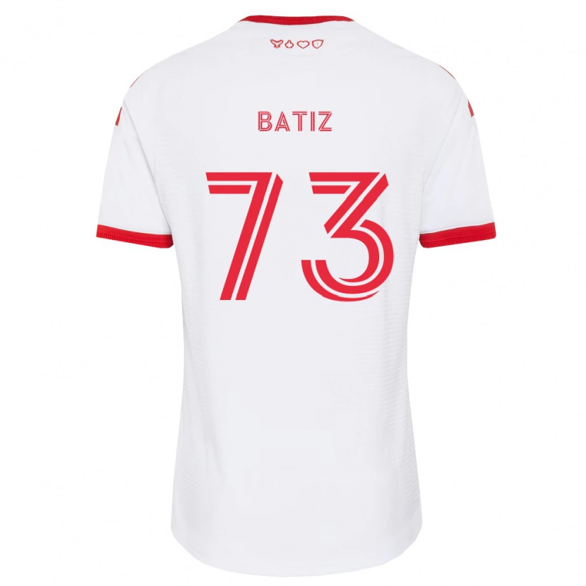 Danxen Børn Jesus Batiz #73 Hvid Rød Sort Udebane Spillertrøjer 2026/27 Trøje T-Shirt