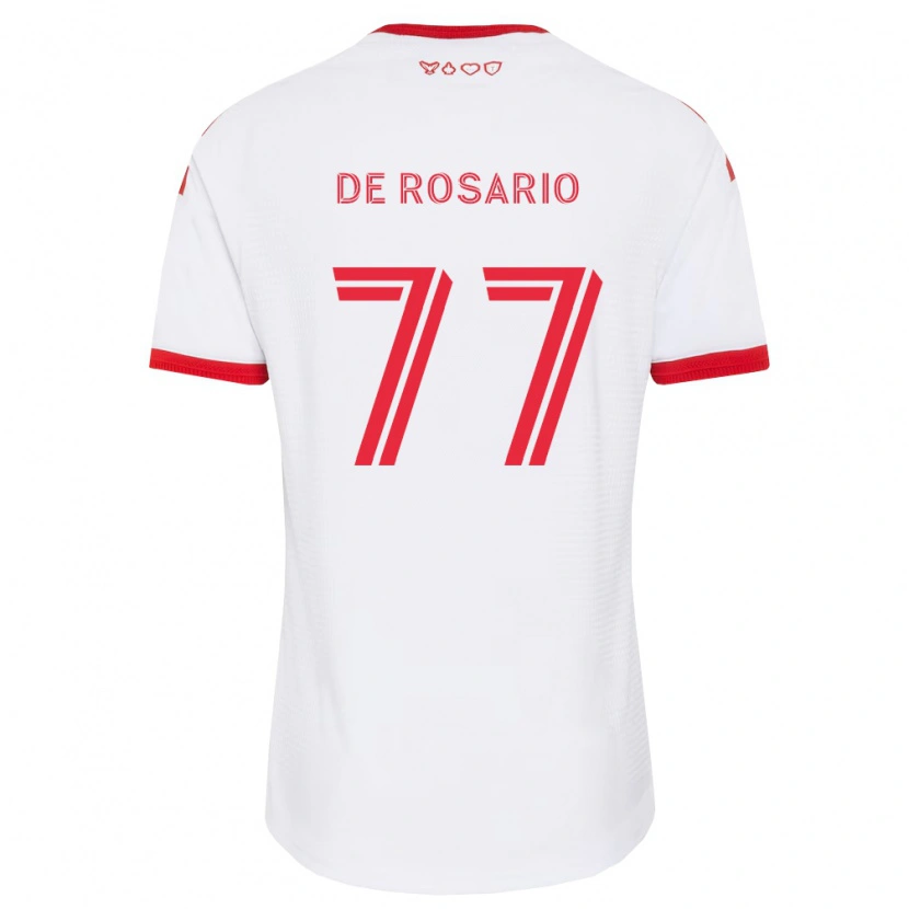 Danxen Børn Adisa De Rosario #77 Hvid Rød Sort Udebane Spillertrøjer 2026/27 Trøje T-Shirt