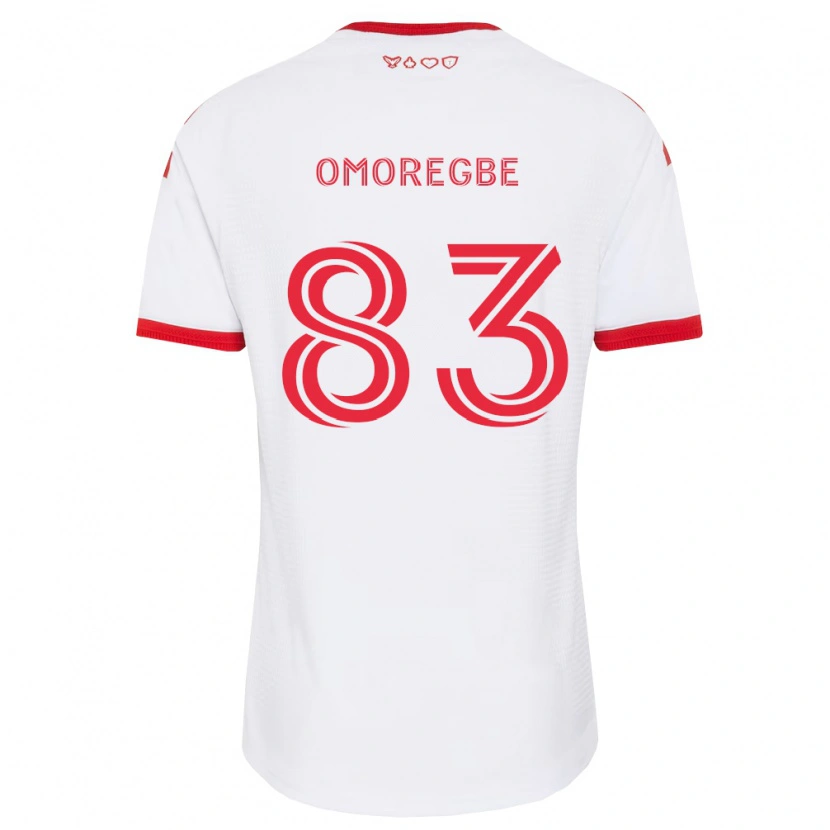 Danxen Børn Edwin Omoregbe #83 Hvid Rød Sort Udebane Spillertrøjer 2026/27 Trøje T-Shirt