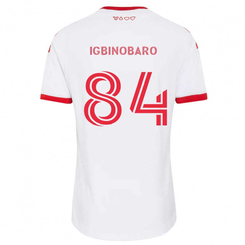 Danxen Børn Philip Igbinobaro #84 Hvid Rød Sort Udebane Spillertrøjer 2026/27 Trøje T-Shirt