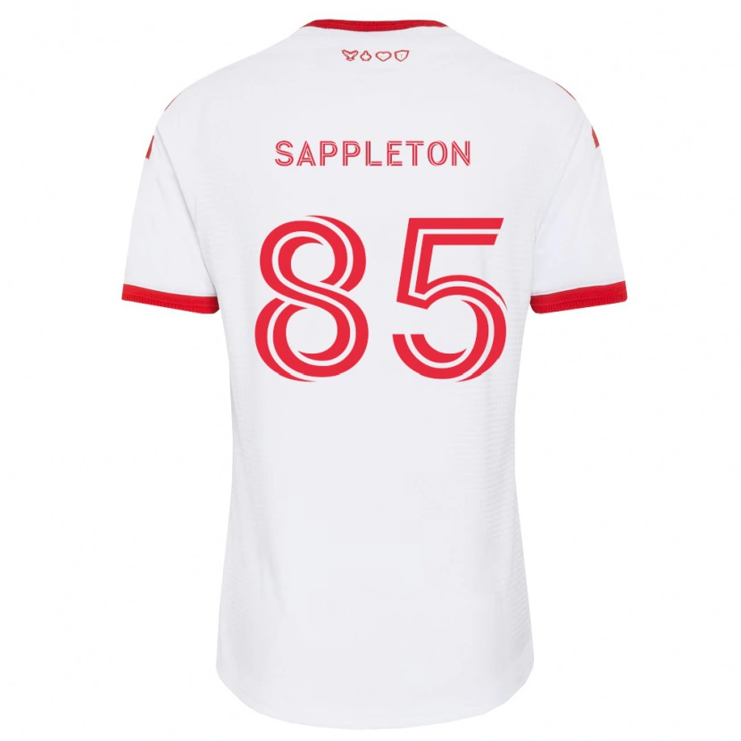 Danxen Børn Spencer Sappleton #85 Hvid Rød Sort Udebane Spillertrøjer 2026/27 Trøje T-Shirt