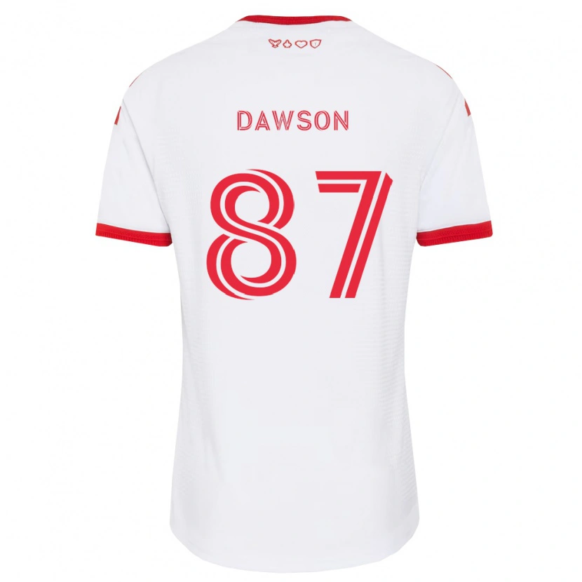 Danxen Børn Lucas Dawson #87 Hvid Rød Sort Udebane Spillertrøjer 2026/27 Trøje T-Shirt
