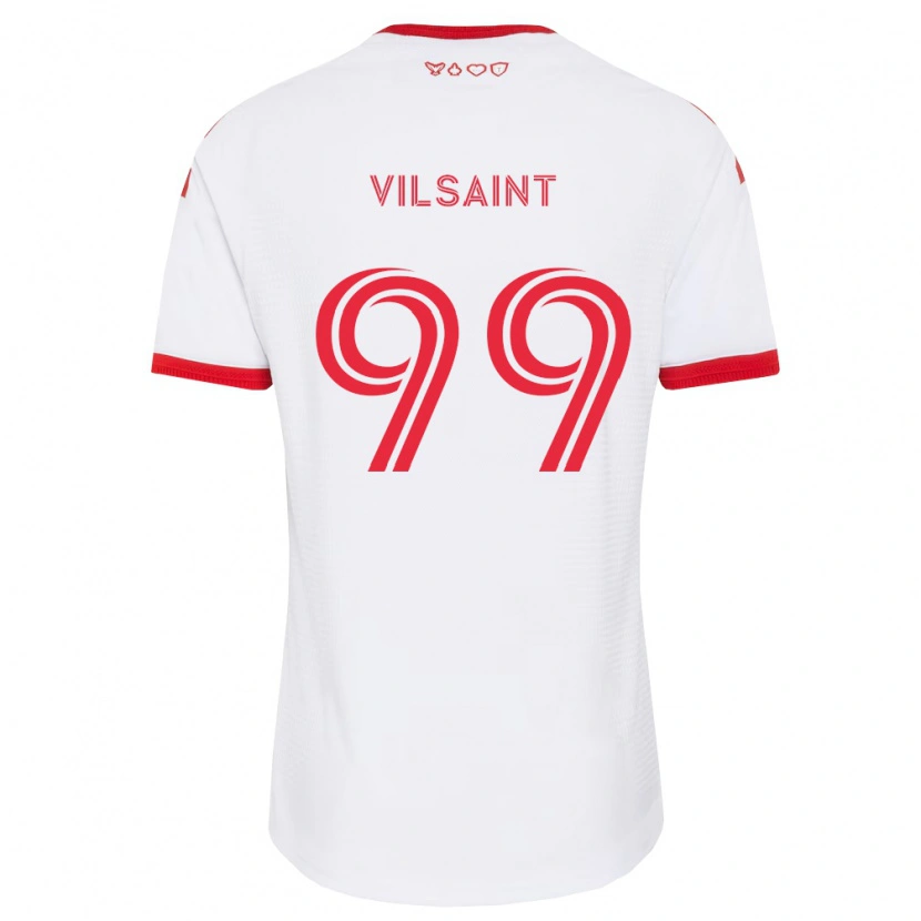 Danxen Børn Jules-Anthony Vilsaint #99 Hvid Rød Sort Udebane Spillertrøjer 2026/27 Trøje T-Shirt