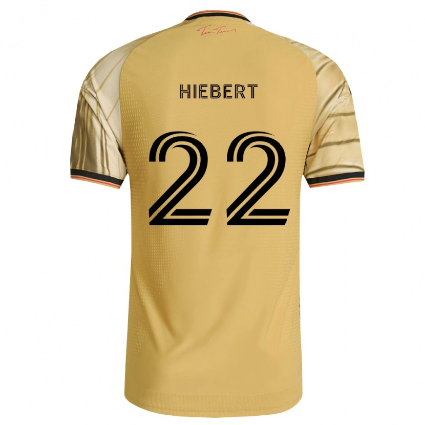 Danxen Børn Kyle Hiebert #22 Brun Gul Sort Udebane Spillertrøjer 2026/27 Trøje T-Shirt
