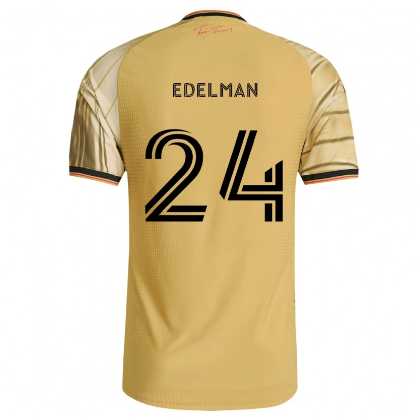 Danxen Børn Daniel Edelman #24 Brun Gul Sort Udebane Spillertrøjer 2026/27 Trøje T-Shirt