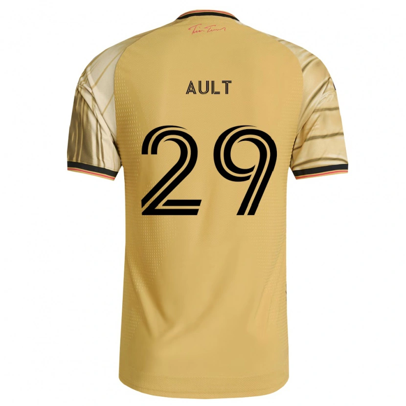 Danxen Børn Palmer Ault #29 Brun Gul Sort Udebane Spillertrøjer 2026/27 Trøje T-Shirt