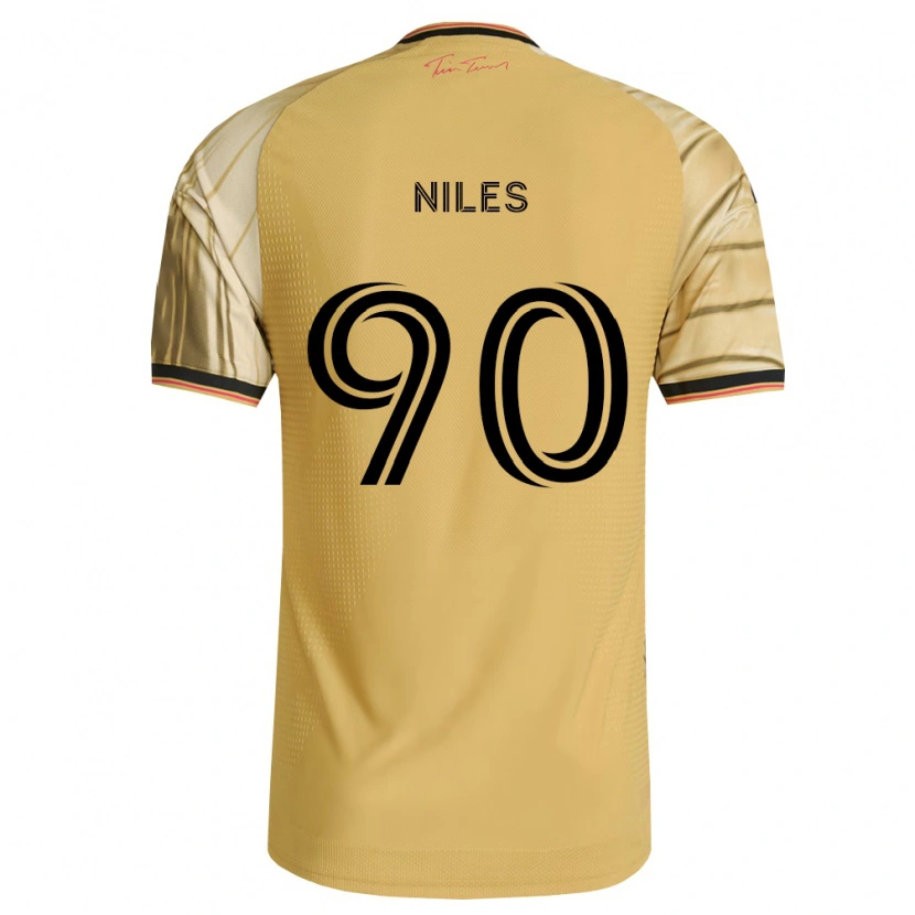 Danxen Børn Eddie Niles #90 Brun Gul Sort Udebane Spillertrøjer 2026/27 Trøje T-Shirt
