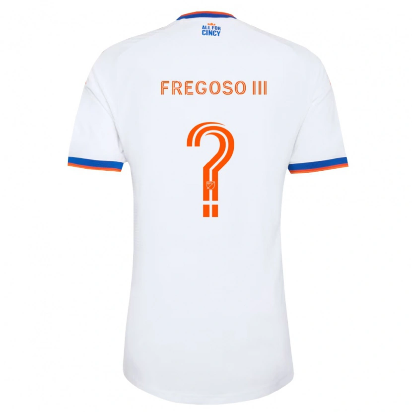 Danxen Børn Arturo Fregoso Iii #0 Hvid Marineblå Orange Udebane Spillertrøjer 2026/27 Trøje T-Shirt