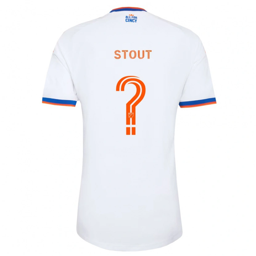 Danxen Børn Connor Stout #0 Hvid Marineblå Orange Udebane Spillertrøjer 2026/27 Trøje T-Shirt