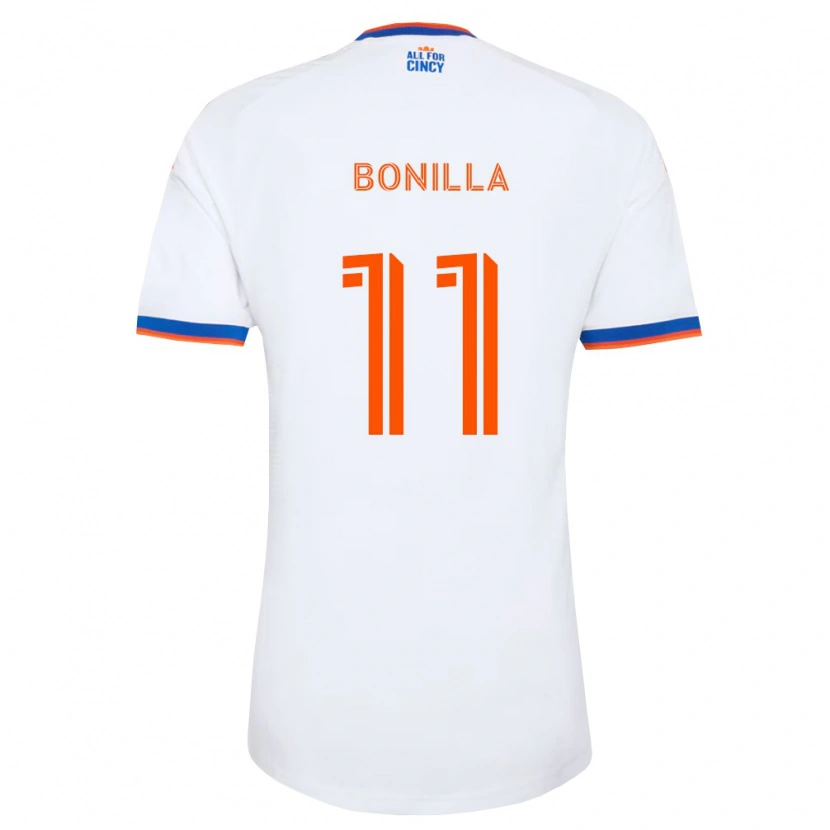 Danxen Børn Jarell Bonilla #11 Hvid Marineblå Orange Udebane Spillertrøjer 2026/27 Trøje T-Shirt