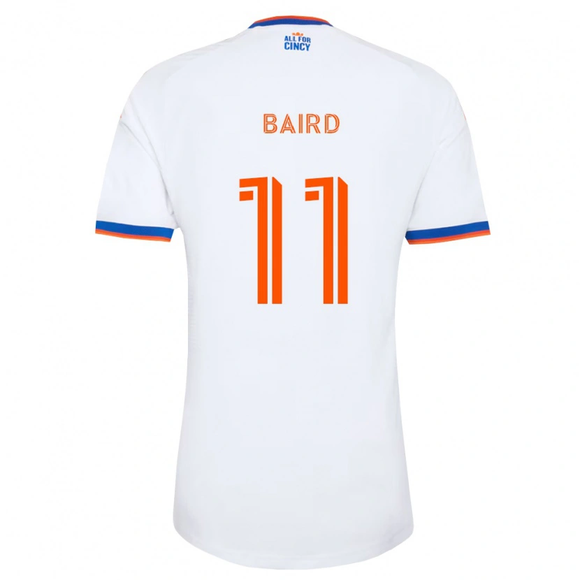 Danxen Børn Corey Baird #11 Hvid Marineblå Orange Udebane Spillertrøjer 2026/27 Trøje T-Shirt