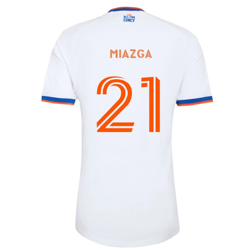 Danxen Børn Matt Miazga #21 Hvid Marineblå Orange Udebane Spillertrøjer 2026/27 Trøje T-Shirt
