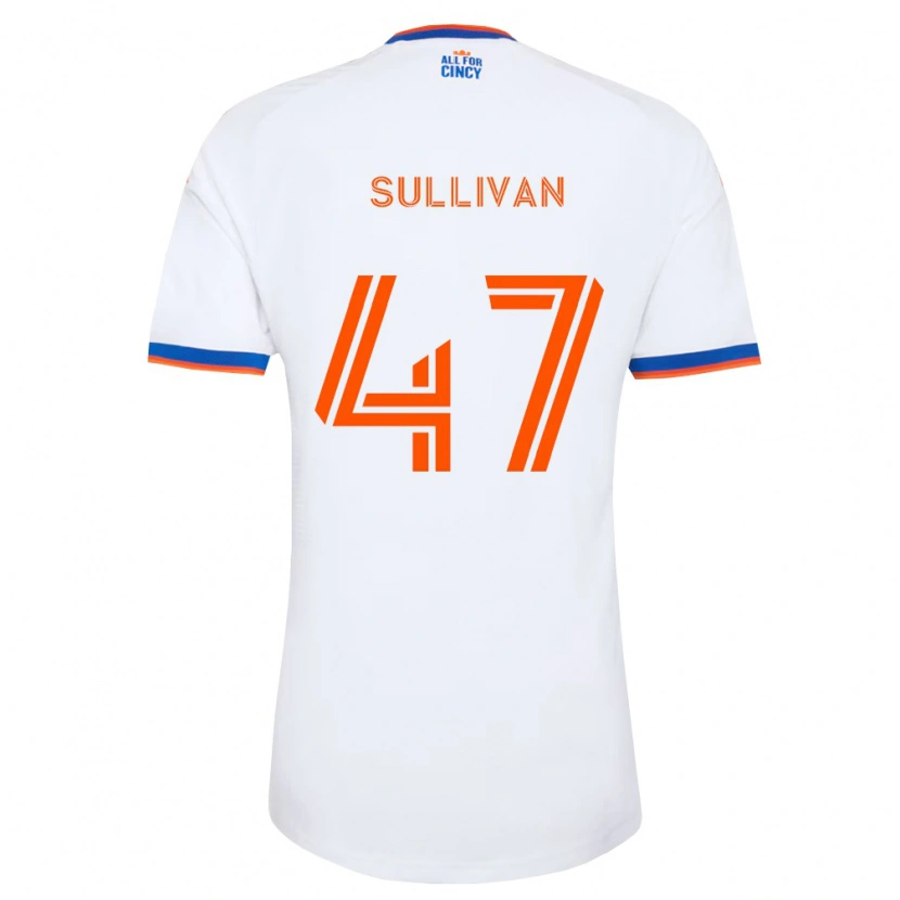 Danxen Børn Michael Sullivan #47 Hvid Marineblå Orange Udebane Spillertrøjer 2026/27 Trøje T-Shirt