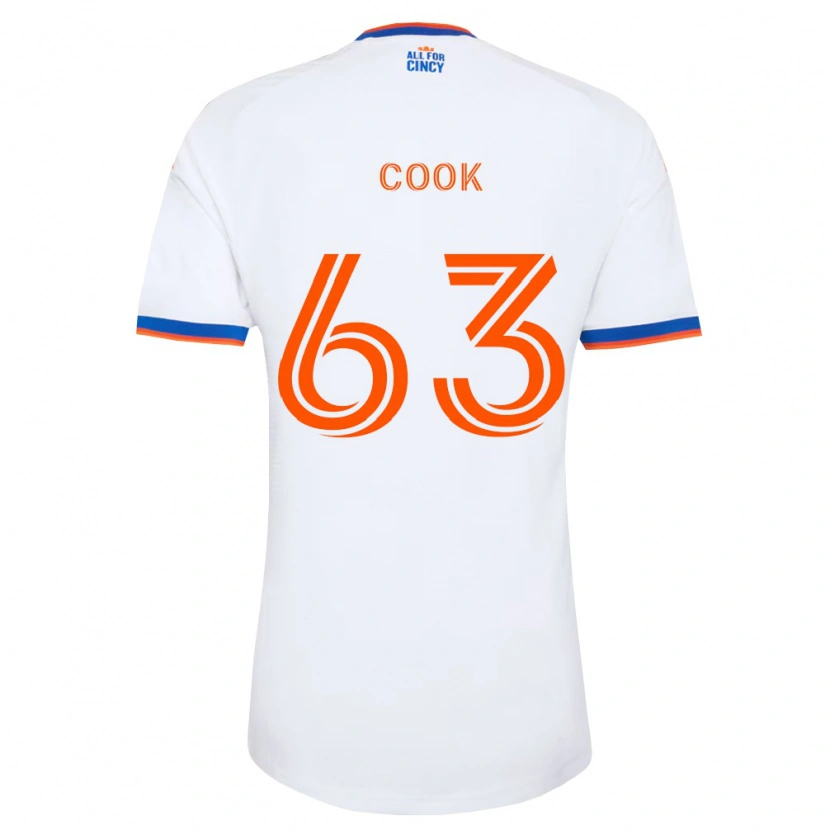Danxen Børn Steel Cook #63 Hvid Marineblå Orange Udebane Spillertrøjer 2026/27 Trøje T-Shirt